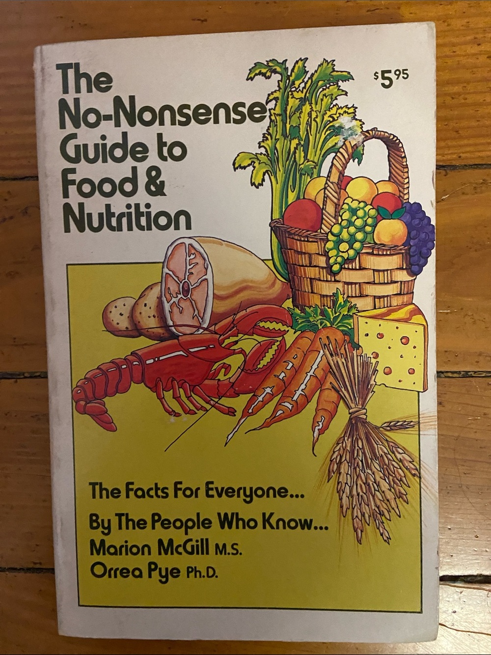 Vintage RETRO 70s 1970s food nutrition book LOBSTER fruit vegetables vegetable